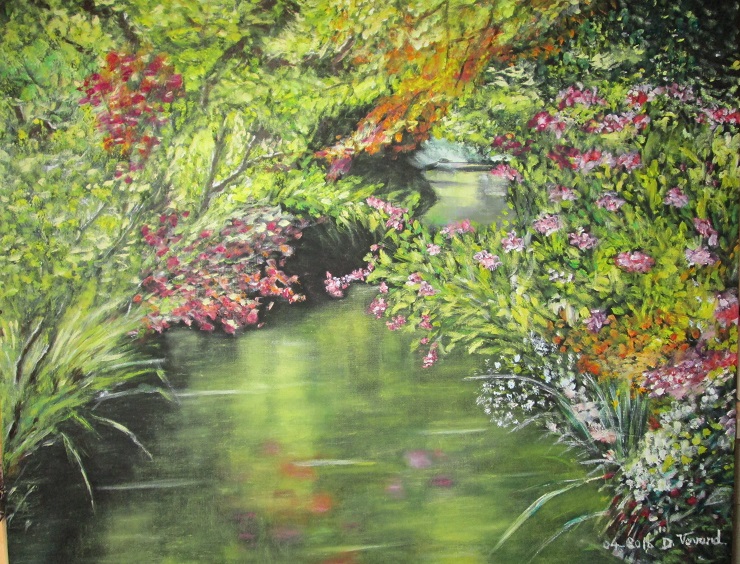 avr 2016 petit canal de l`étang du jardin de Giverny